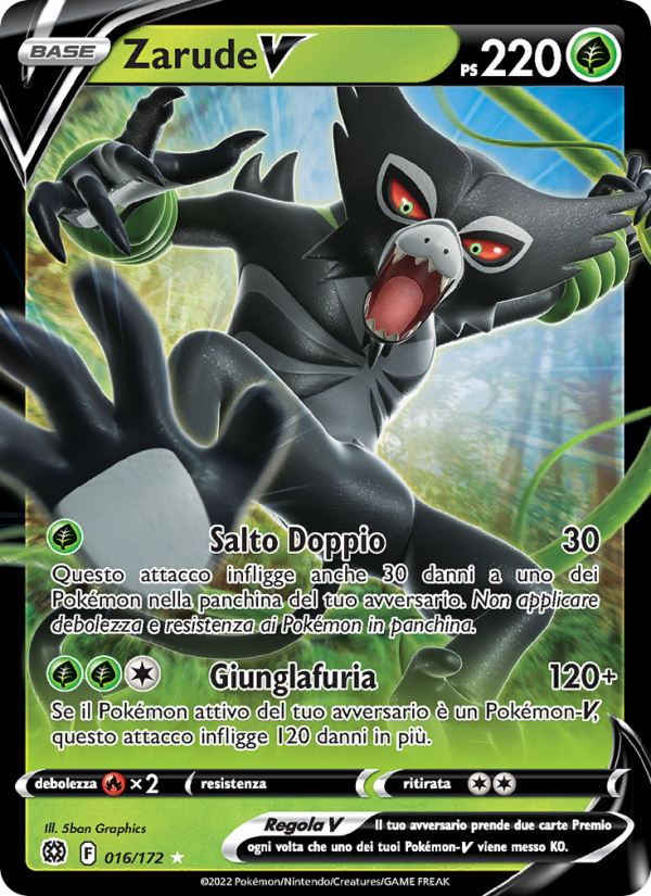 Zarude V 016/216 — Brilliant Stars (Italian Pokémon TCG card)