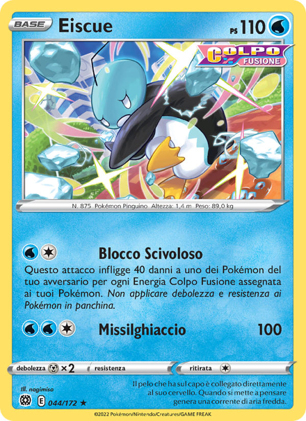 Eiscue 044/216 — Brilliant Stars (Italian Pokémon TCG card)