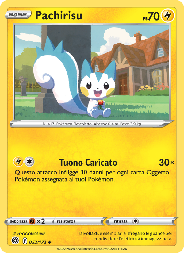 Pachirisu 052/216 — Brilliant Stars (Italian Pokémon TCG card)