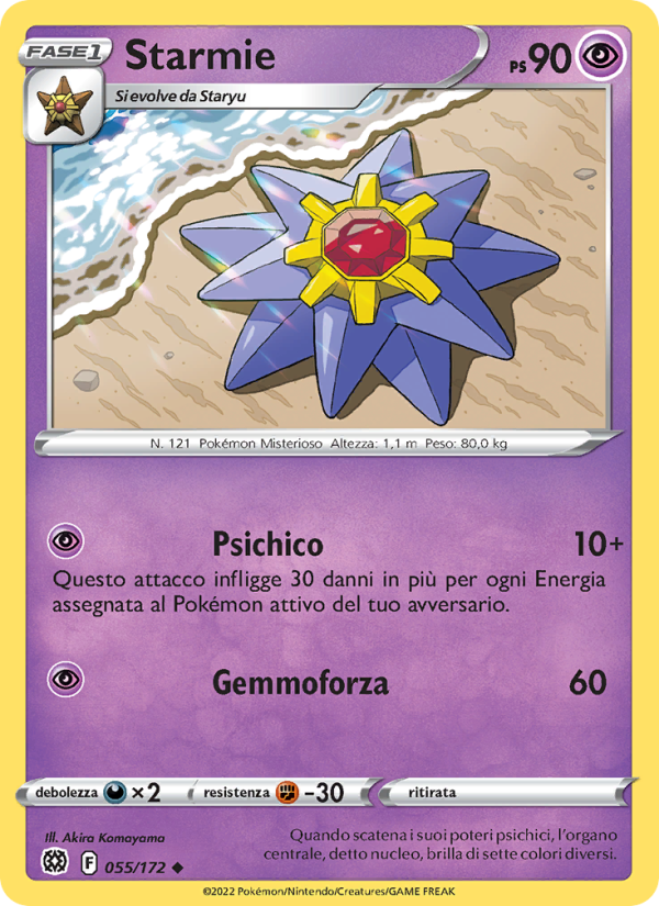 Starmie 055/216 — Brilliant Stars (Italian Pokémon TCG card)