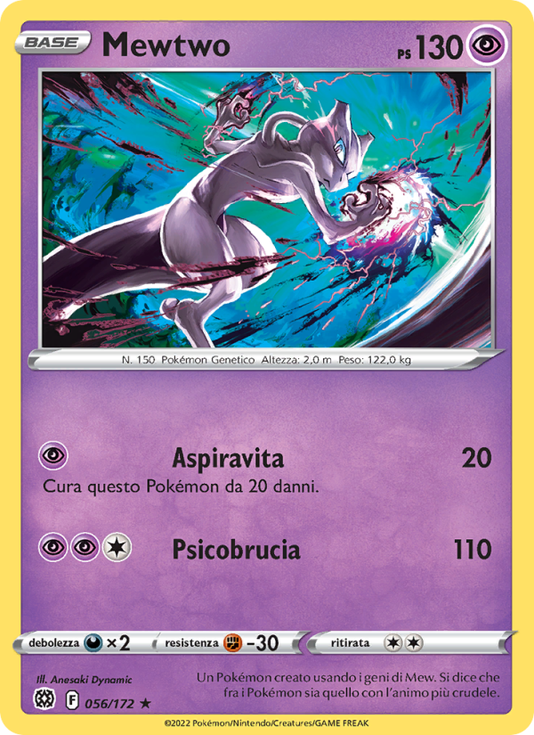 Mewtwo 056/216 — Brilliant Stars (Italian Pokémon TCG card)