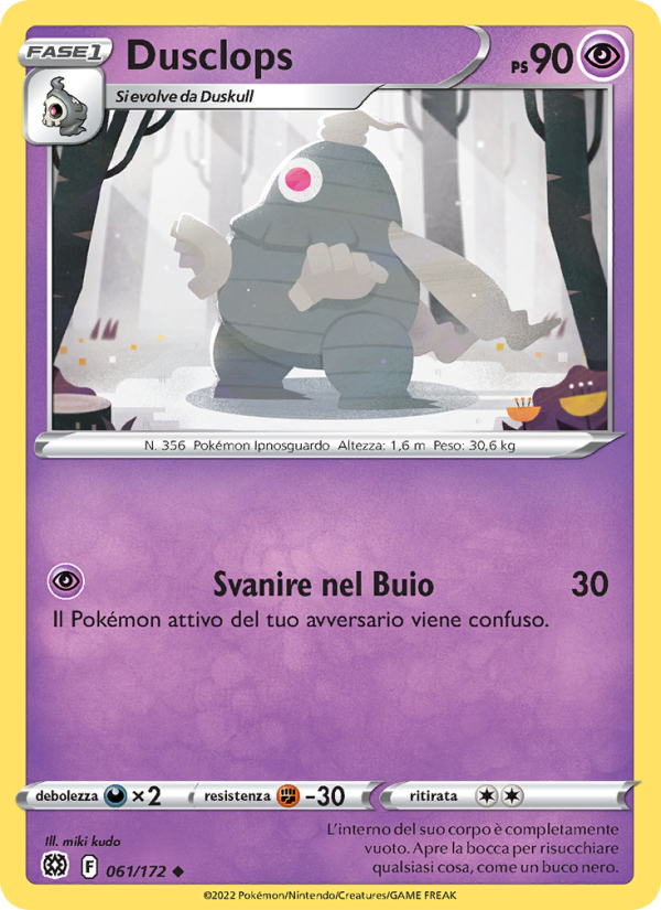 Dusclops 061/216 — Brilliant Stars (Italian Pokémon TCG card)