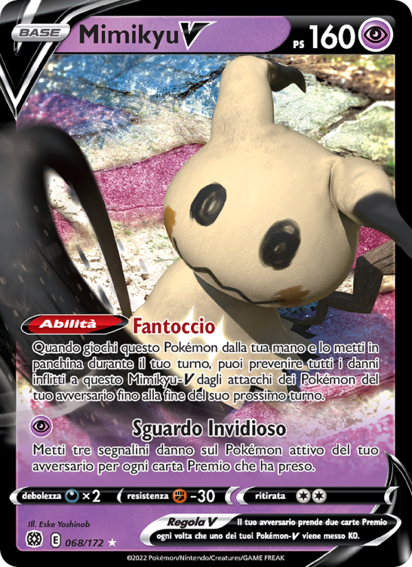 Mimikyu V 068/216 — Brilliant Stars (Italian Pokémon TCG card)