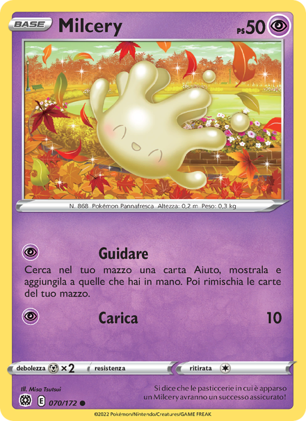 Milcery 070/216 — Brilliant Stars (Italian Pokémon TCG card)