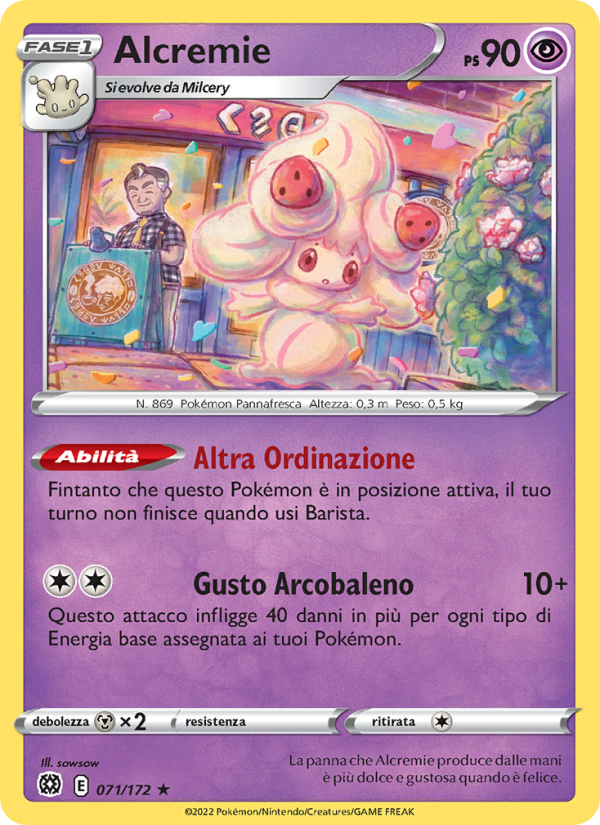 Alcremie 071/216 — Brilliant Stars (Italian Pokémon TCG card)
