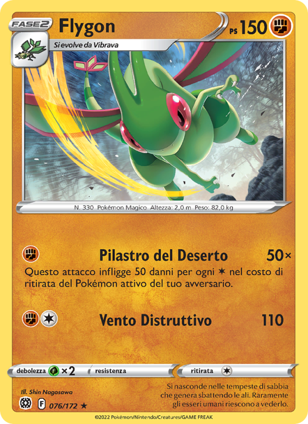 Flygon 076/216 — Brilliant Stars (Italian Pokémon TCG card)