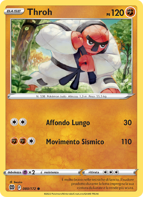 Throh 080/216 — Brilliant Stars (Italian Pokémon TCG card)