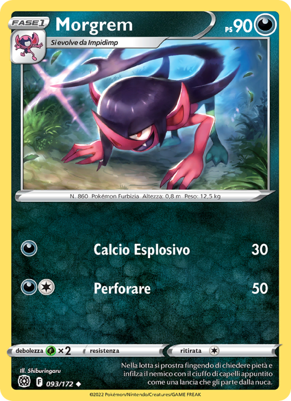 Morgrem 093/216 — Brilliant Stars (Italian Pokémon TCG card)