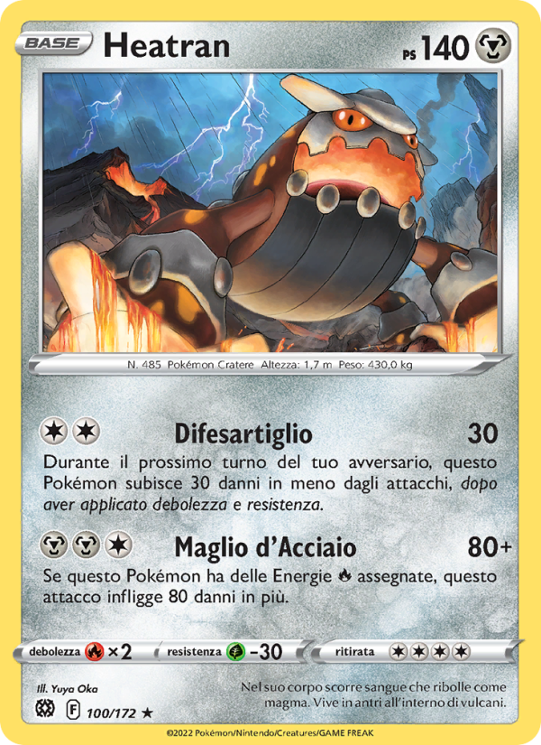 Heatran 100/216 — Brilliant Stars (Italian Pokémon TCG card)