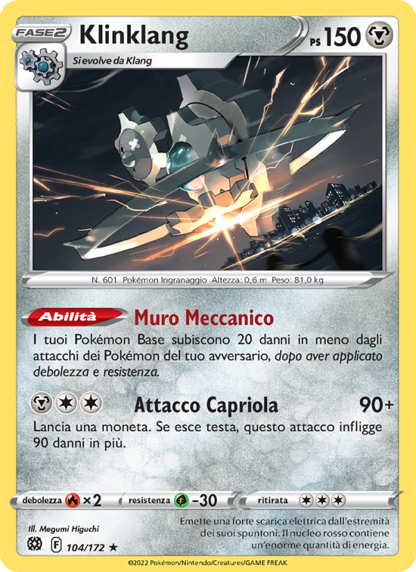 Klinklang 104/216 — Brilliant Stars (Italian Pokémon TCG card)