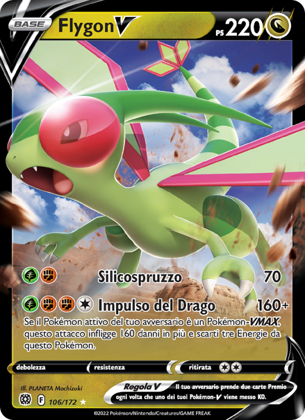 Flygon V 106/216 — Brilliant Stars (Italian Pokémon TCG card)
