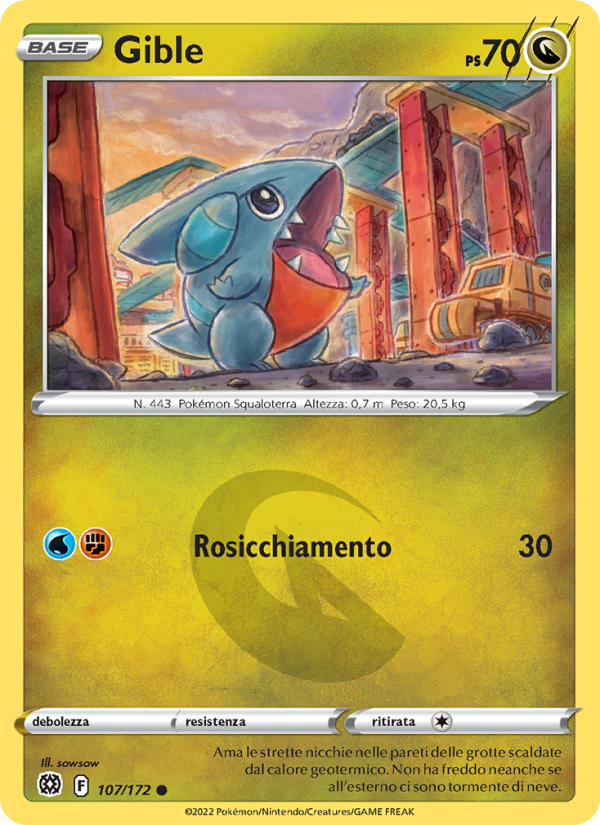 Gible 107/216 — Brilliant Stars (Italian Pokémon TCG card)
