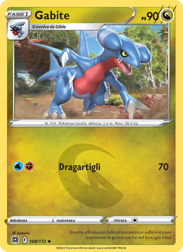 Gabite 108/216 — Brilliant Stars (Italian Pokémon TCG card)
