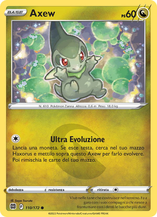 Axew 110/216 — Brilliant Stars (Italian Pokémon TCG card)