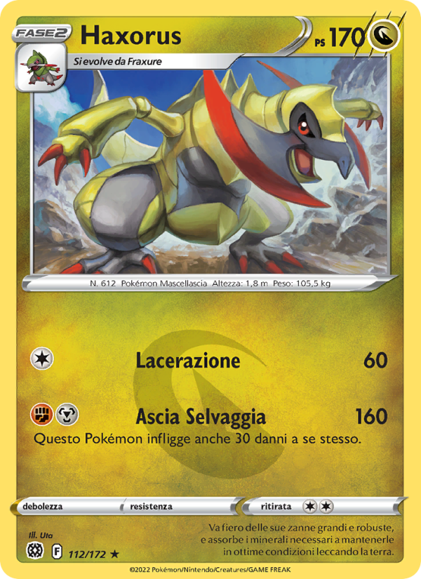 Haxorus 112/216 — Brilliant Stars (Italian Pokémon TCG card)