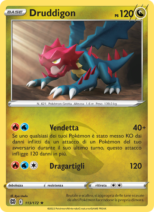 Druddigon 113/216 — Brilliant Stars (Italian Pokémon TCG card)