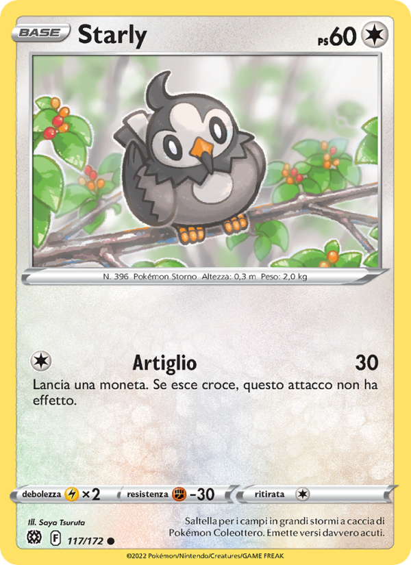 Starly 117/216 — Brilliant Stars (Italian Pokémon TCG card)
