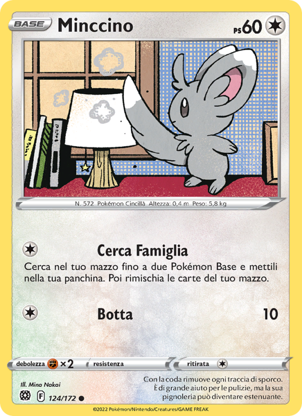 Minccino 124/216 — Brilliant Stars (Italian Pokémon TCG card)