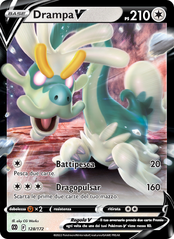 Drampa V 128/216 — Brilliant Stars (Italian Pokémon TCG card)