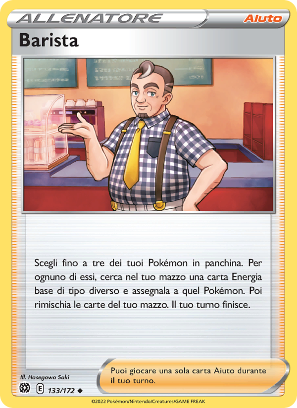 Barista 133/216 — Brilliant Stars (Italian Pokémon TCG card)