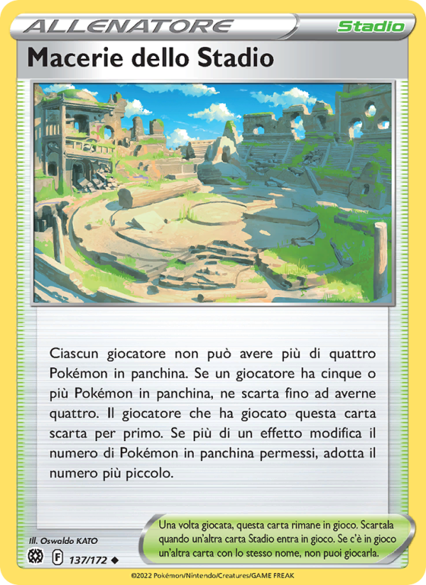 Macerie dello Stadio 137/216 — Brilliant Stars (Italian Pokémon TCG card)