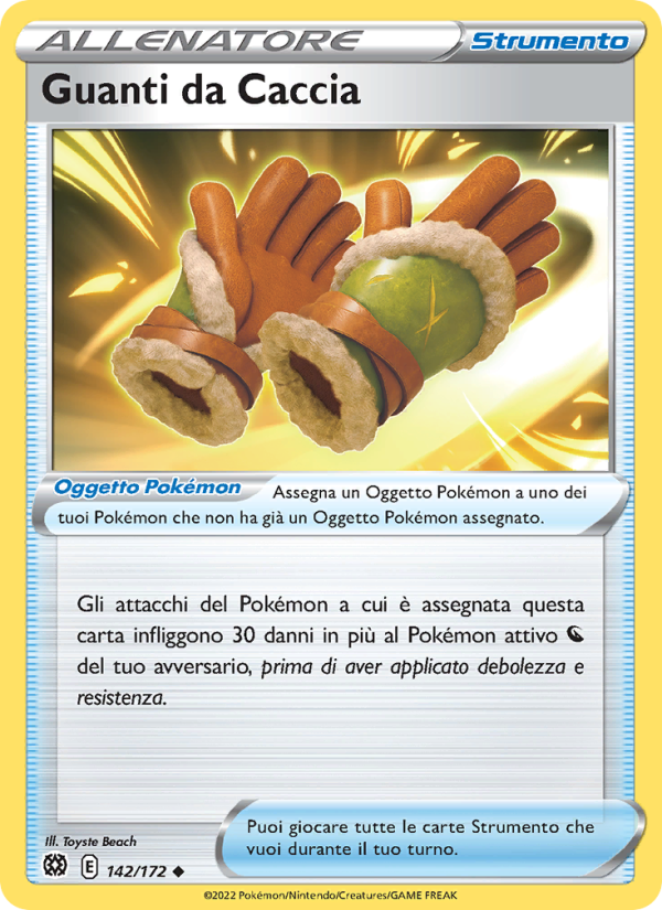 Guanti da Caccia 142/216 — Brilliant Stars (Italian Pokémon TCG card)