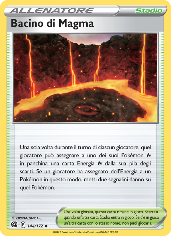 Bacino di Magma 144/216 — Brilliant Stars (Italian Pokémon TCG card)