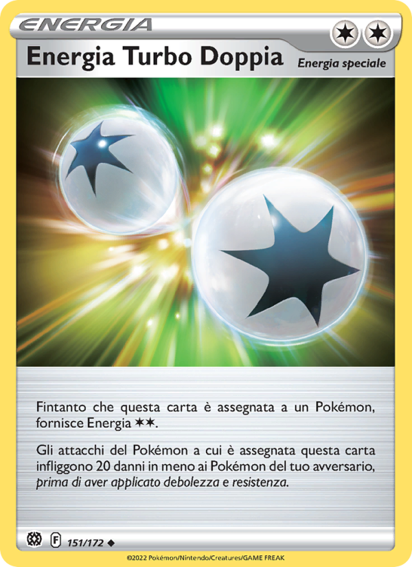 Energia Turbo Doppia 151/216 — Brilliant Stars (Italian Pokémon TCG card)
