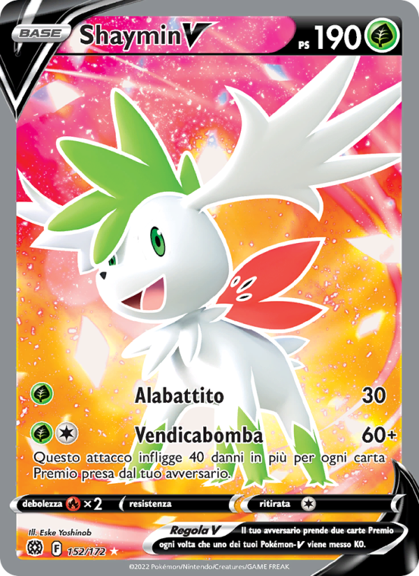 Shaymin V 152/216 — Brilliant Stars (Italian Pokémon TCG card)