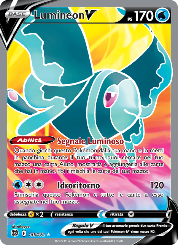 Lumineon V 155/216 — Brilliant Stars (Italian Pokémon TCG card)