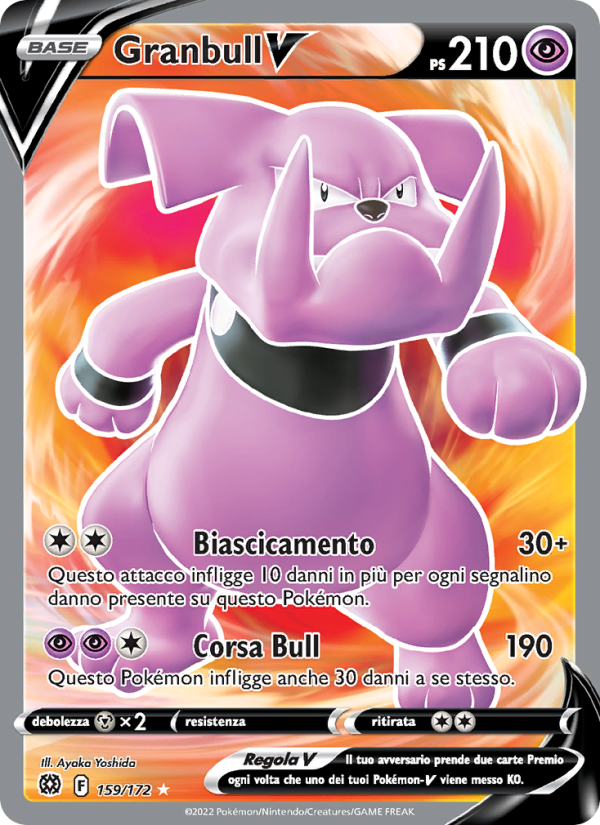 Granbull V 159/216 — Brilliant Stars (Italian Pokémon TCG card)