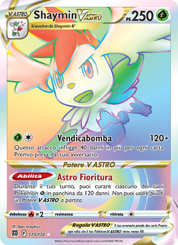 Shaymin V ASTRO 173/216 — Brilliant Stars (Italian Pokémon TCG card)