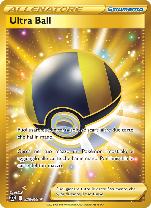 Ultra Ball 186/216 — Brilliant Stars (Italian Pokémon TCG card)