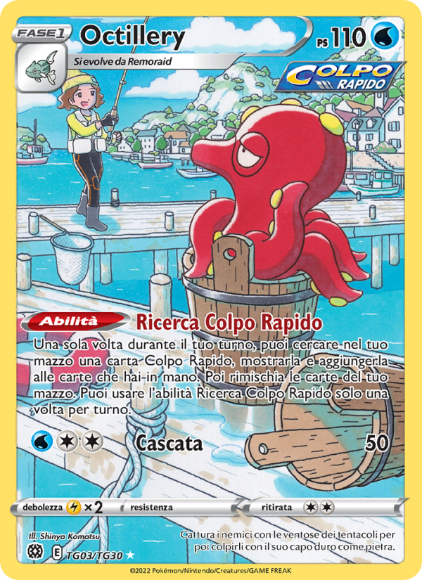 Octillery TG03 — Brilliant Stars (Italian Pokémon TCG card)