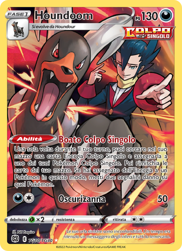 Houndoom TG10 — Brilliant Stars (Italian Pokémon TCG card)
