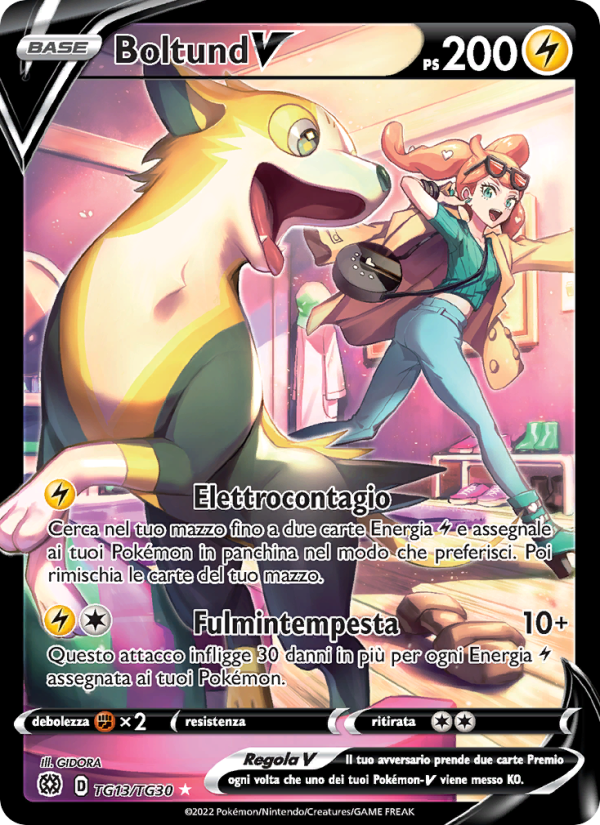 Boltund V TG13 — Brilliant Stars (Italian Pokémon TCG card)