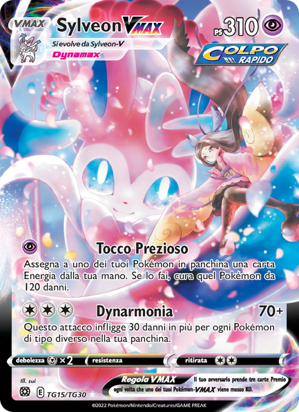 Sylveon VMAX TG15 — Brilliant Stars (Italian Pokémon TCG card)