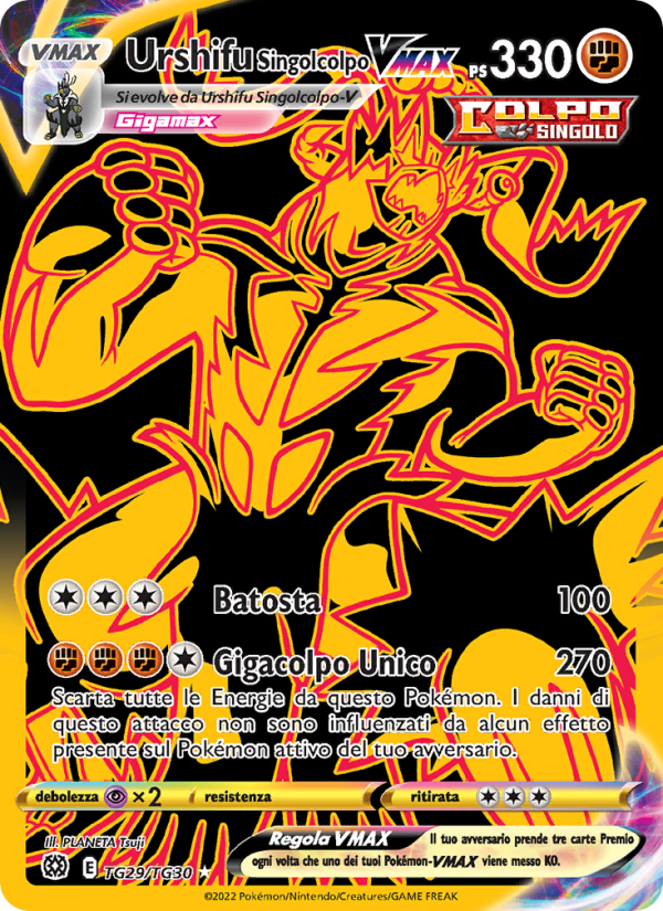 Urshifu Singolcolpo VMAX TG29 — Brilliant Stars (Italian Pokémon TCG card)