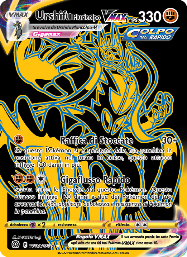 Urshifu Pluricolpo VMAX TG30 — Brilliant Stars (Italian Pokémon TCG card)