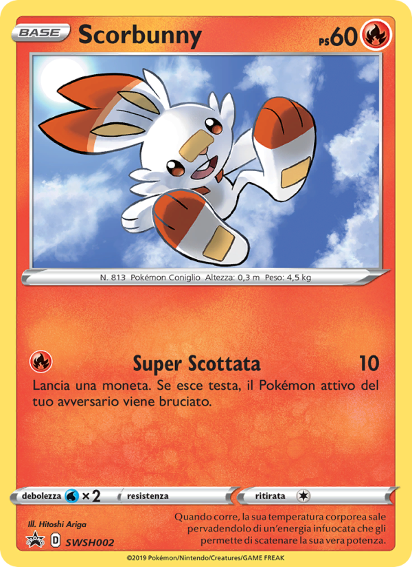 Scorbunny SWSH002 — Sword & Shield Promos (Italian Pokémon TCG card)