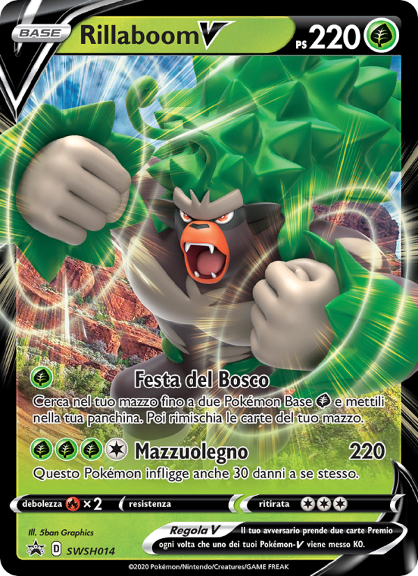 Rillaboom V SWSH014 — Sword & Shield Promos (Italian Pokémon TCG card)