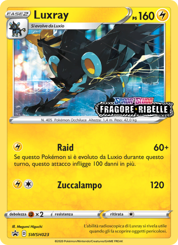 Luxray SWSH023 — Sword & Shield Promos (Italian Pokémon TCG card)