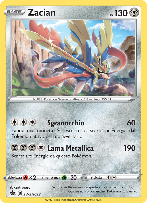 Zacian SWSH033 — Sword & Shield Promos (Italian Pokémon TCG card)
