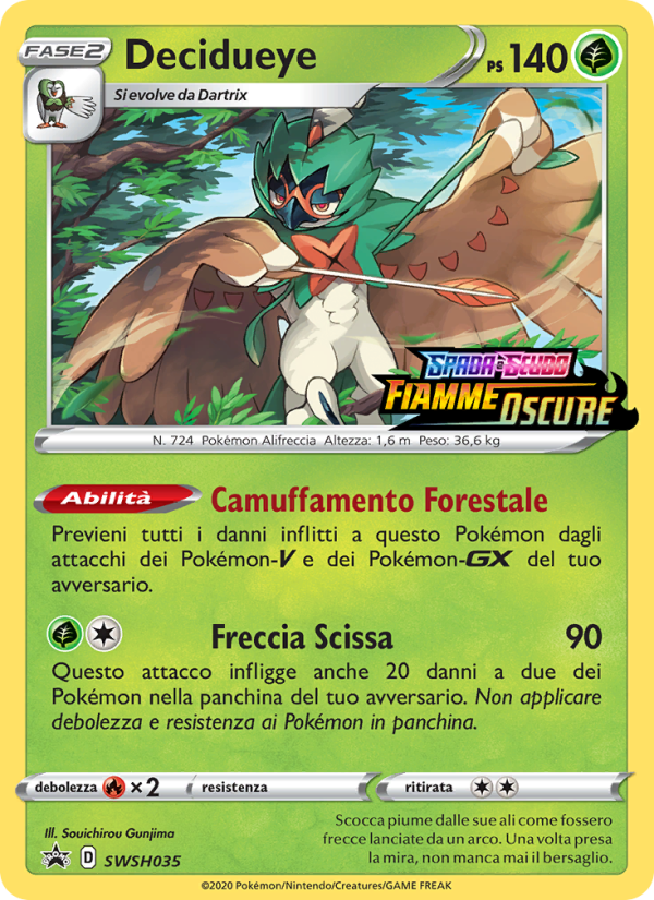 Decidueye SWSH035 — Sword & Shield Promos (Italian Pokémon TCG card)