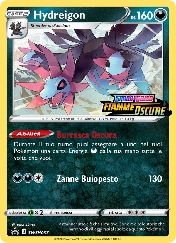 Hydreigon SWSH037 — Sword & Shield Promos (Italian Pokémon TCG card)