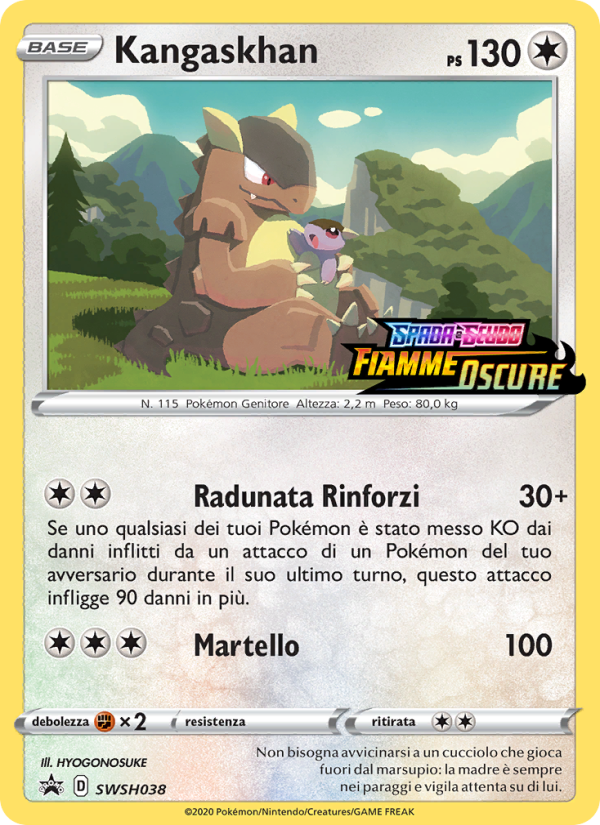 Kangaskhan SWSH038 — Sword & Shield Promos (Italian Pokémon TCG card)