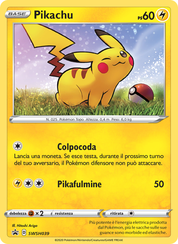 Pikachu SWSH039 — Sword & Shield Promos (Italian Pokémon TCG card)