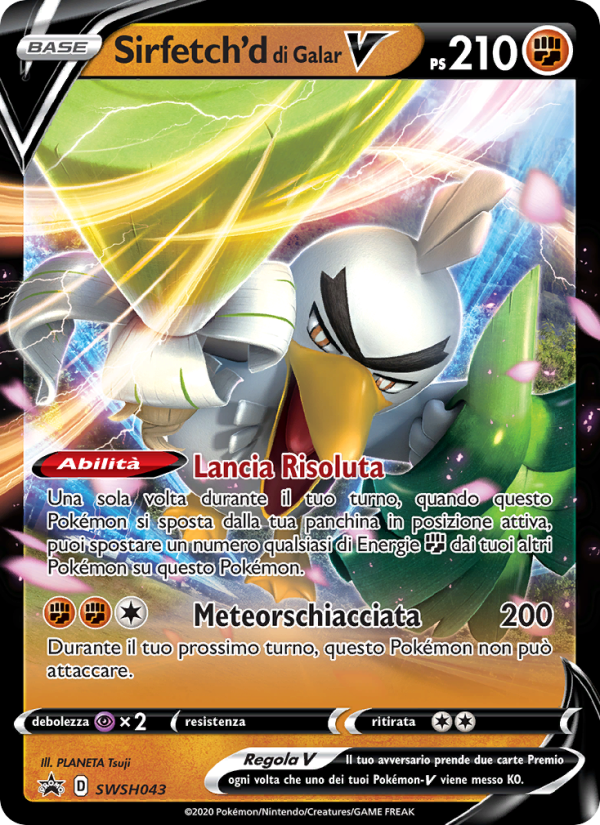 Sirfetch'd di Galar V SWSH043 — Sword & Shield Promos (Italian Pokémon TCG card)