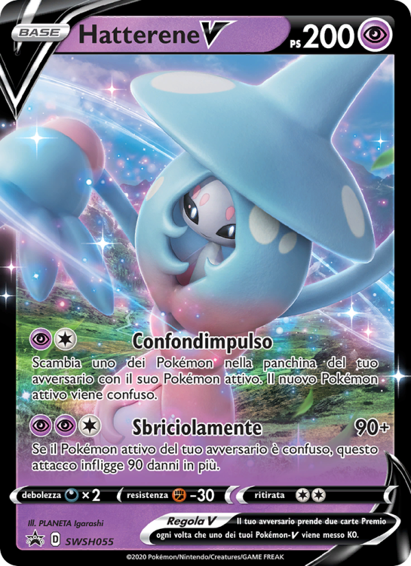 Hatterene V SWSH055 — Sword & Shield Promos (Italian Pokémon TCG card)