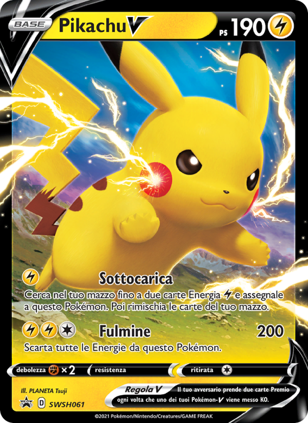 Pikachu V SWSH061 — Sword & Shield Promos (Italian Pokémon TCG card)